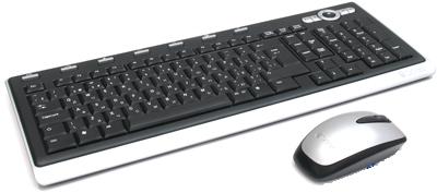 Клавиатура и мышь Labtec Ultra-flat Wireless Desktop, беспроводные, USB, серебр-черные (967680-0112)